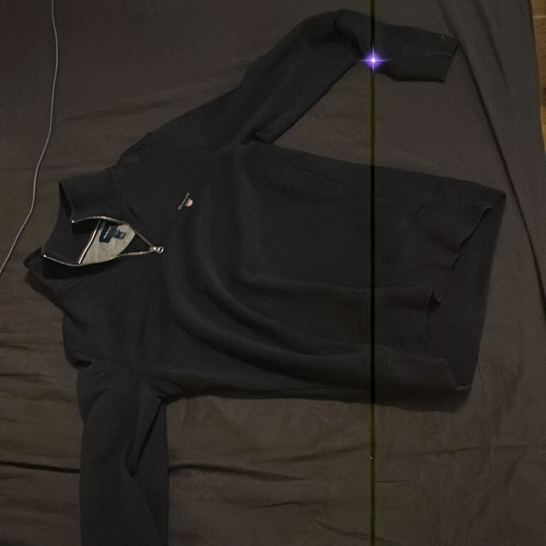 Mörkblå half zip tröja från Gant - 1