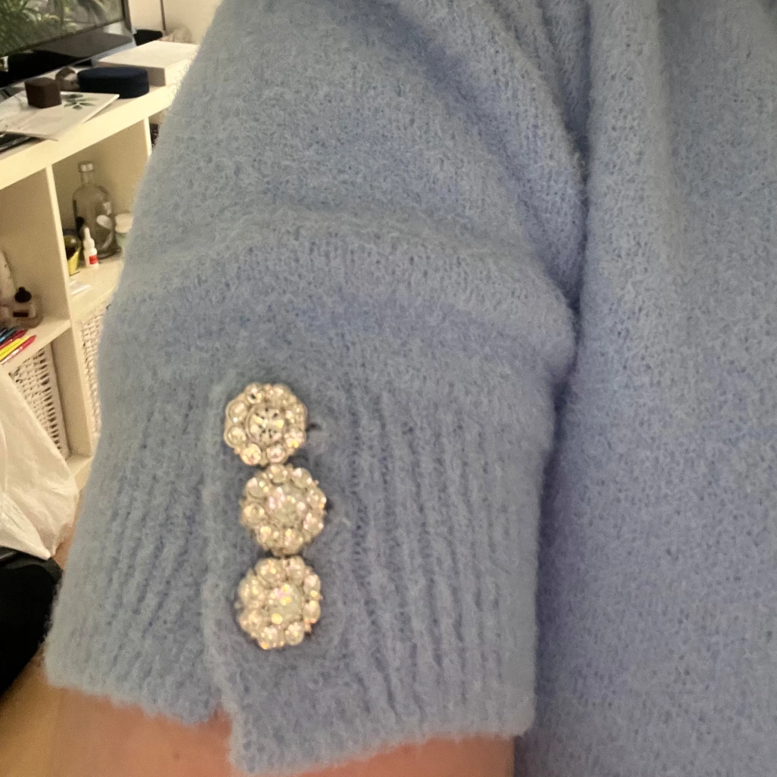 Ljusblå stickad tröja från Zara - 2