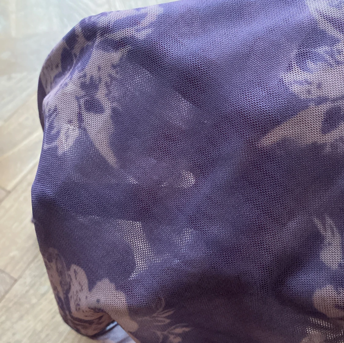 Lila mesh blommig linnetopp - 1