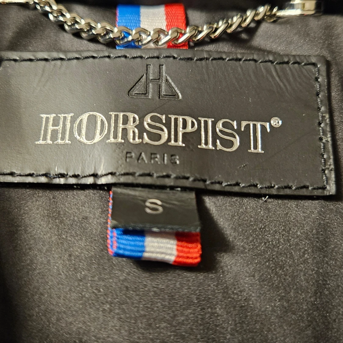 Svart dun skinnjacka med huva från Horspist - 2