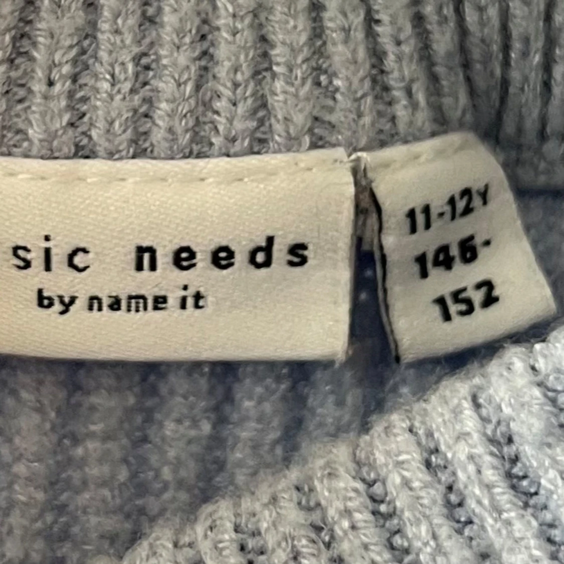 Ljusblå ribbad tröja från Name It - 1