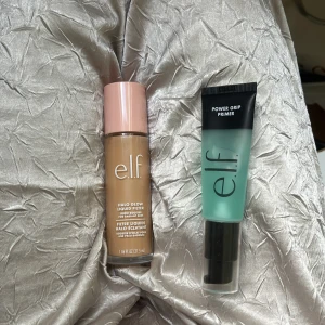 Elf halo glow & primer - Säljer min elf halo glow och elf power grip primer. Köptes i USA och har använts en gång som test men jag har en annan färg som jag tycker passar bättre så därför säljer jag❤️❤️nypris: 189kr+150=339. Jag säljer båda för endast 250!!!!