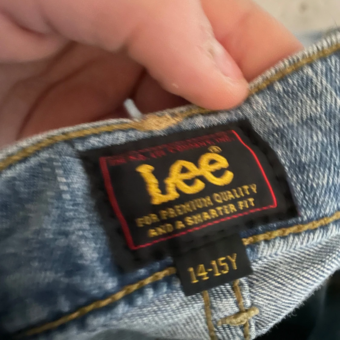 Blå raka jeans från Lee - 4
