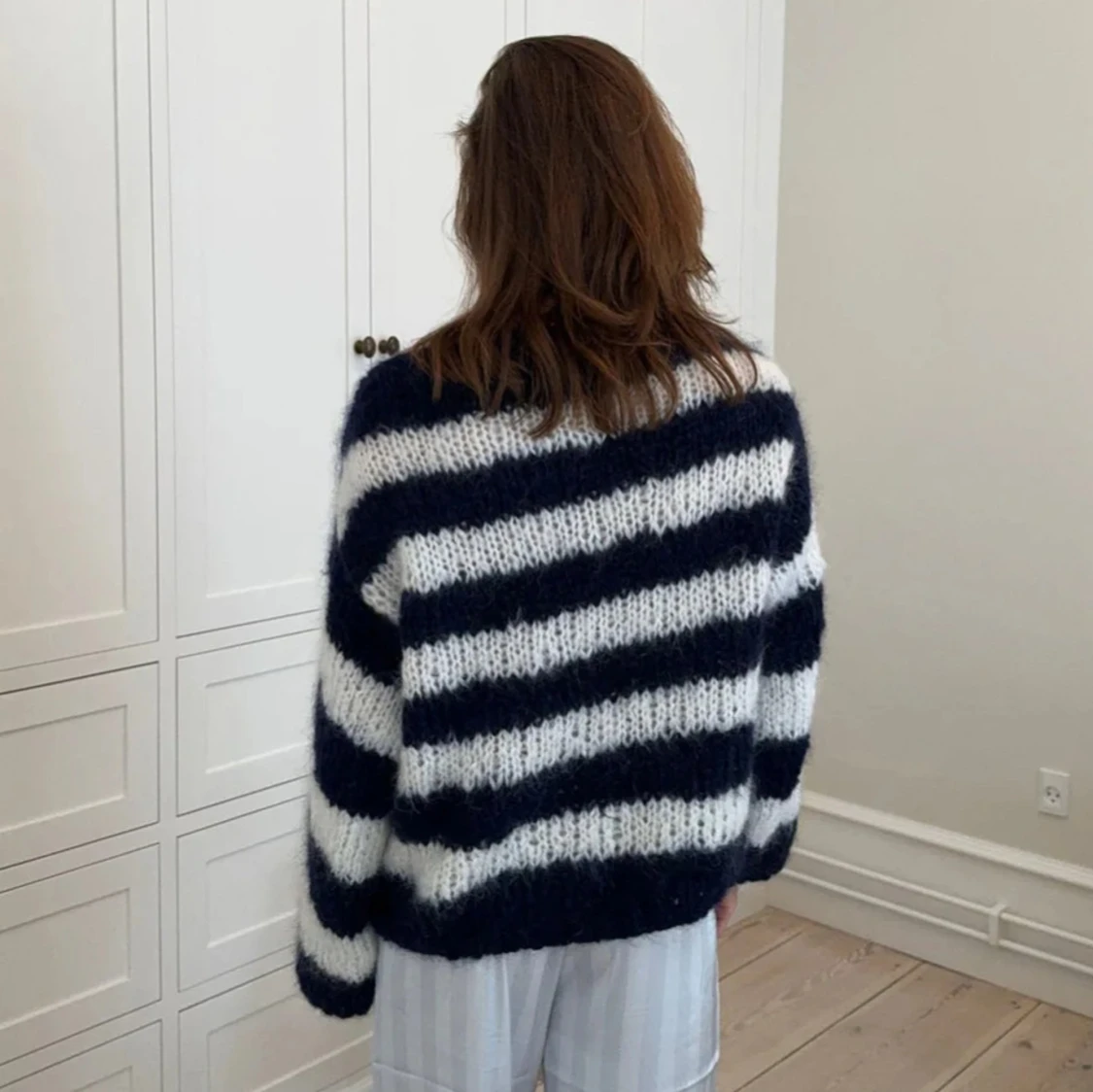 Randig stickad tröja Design by Si - 2