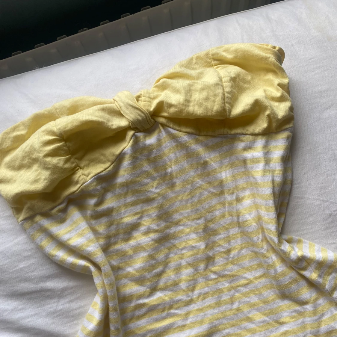 Gul- och vitrandig bandeau tubtopp