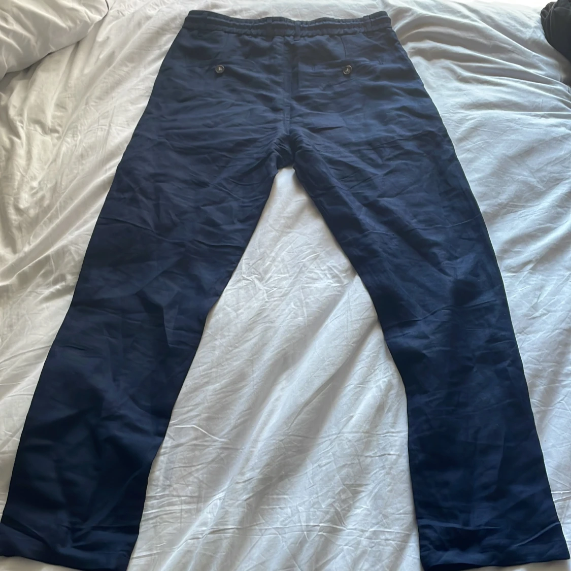 Mörkblå linnebyxor red jack - 1