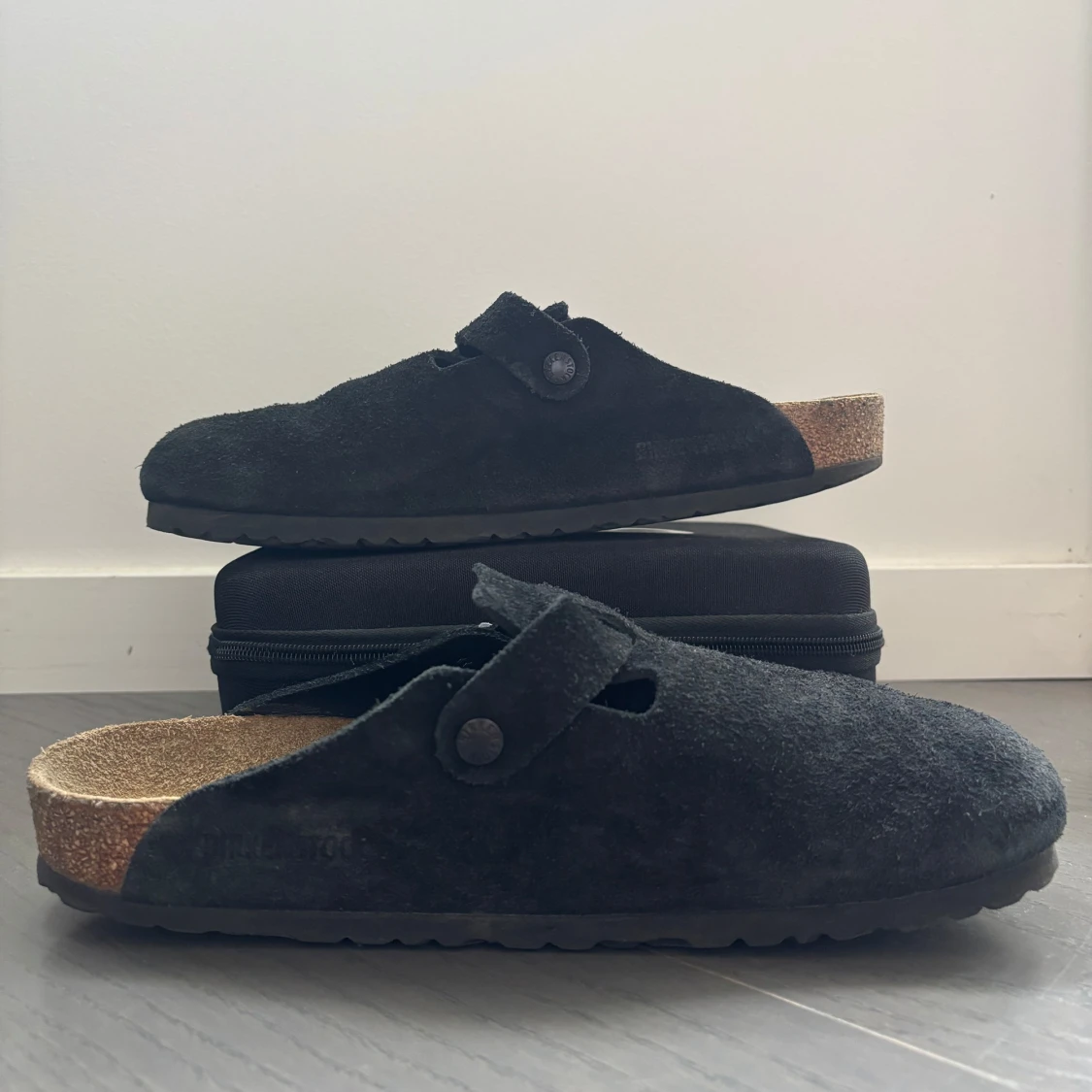 Svarta Birkenstock Boston i mocka - 1