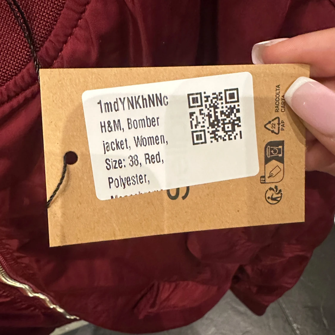 Röd bomberjacka från H&M, strl 38 - 3