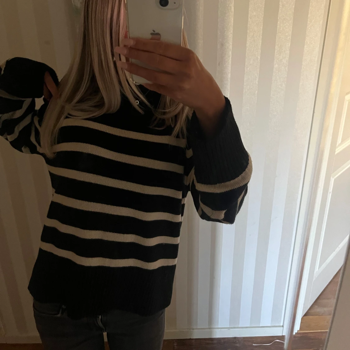 Randig tjock tröja - 1