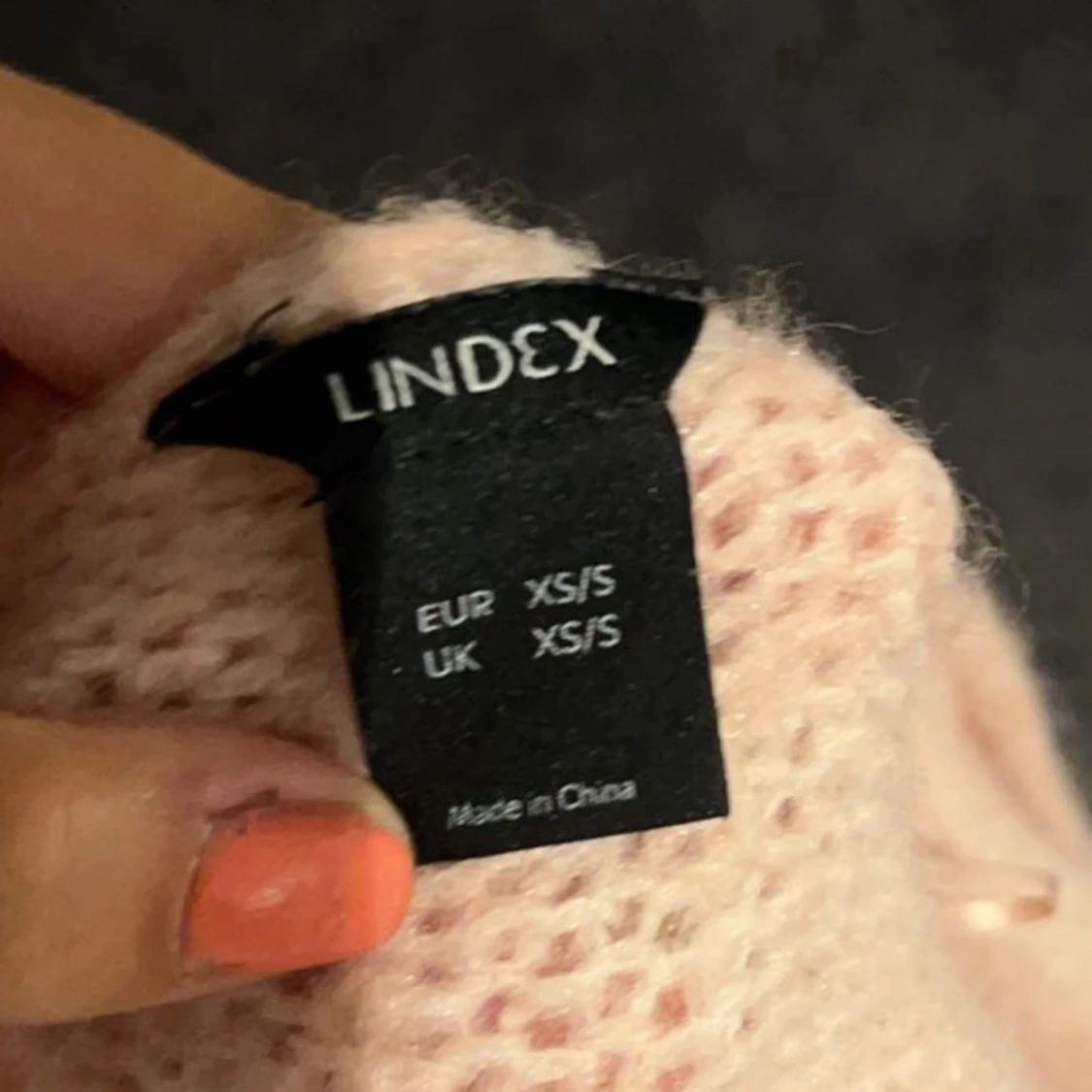 Ljusrosa stickad kofta från Lindex - 2