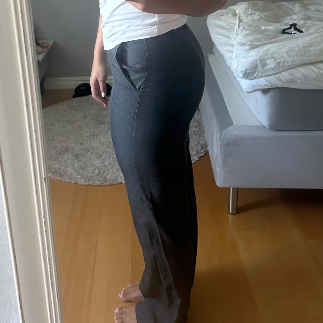 Mörkgrå kostymbyxor  - 3