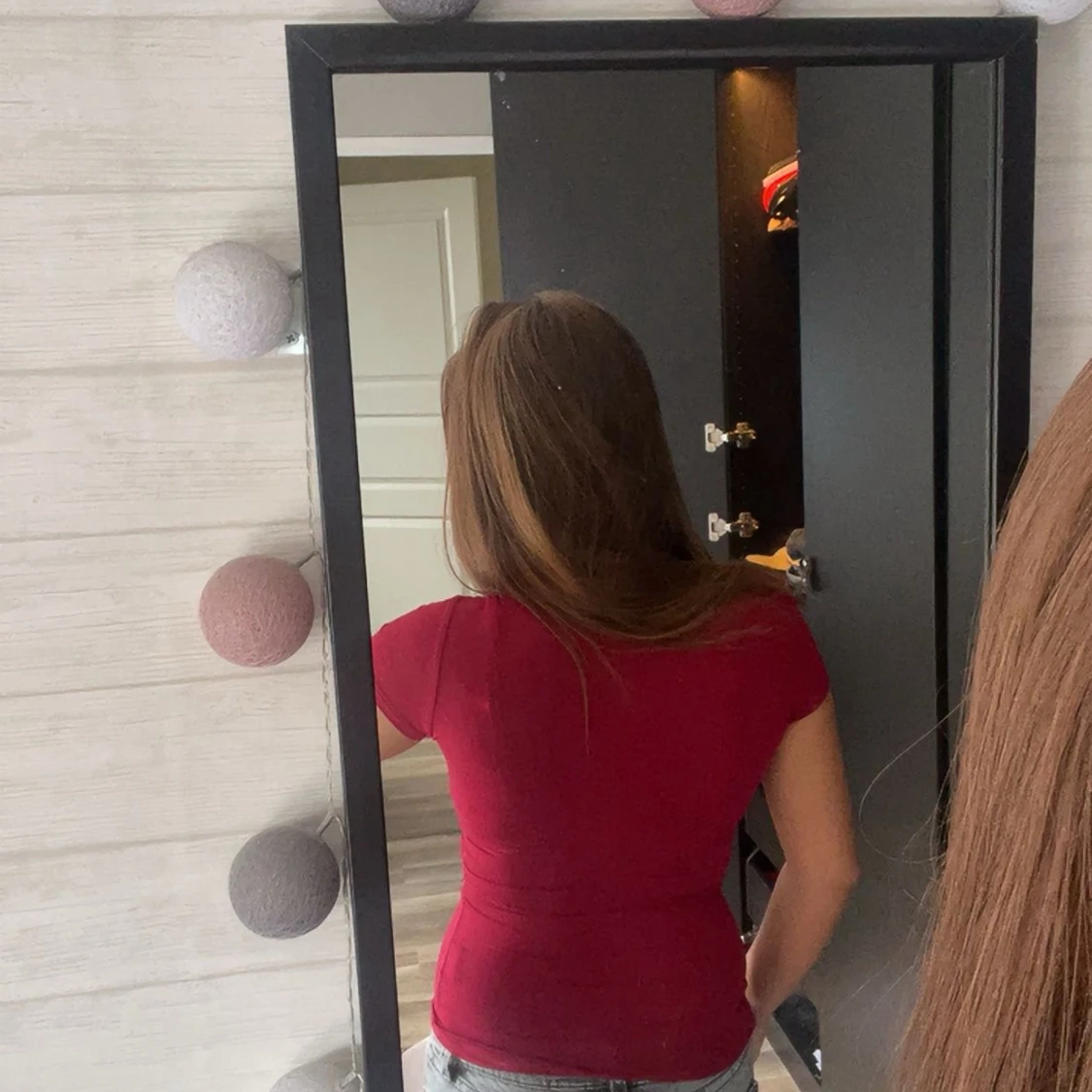 Röd croppad t shirt - 1