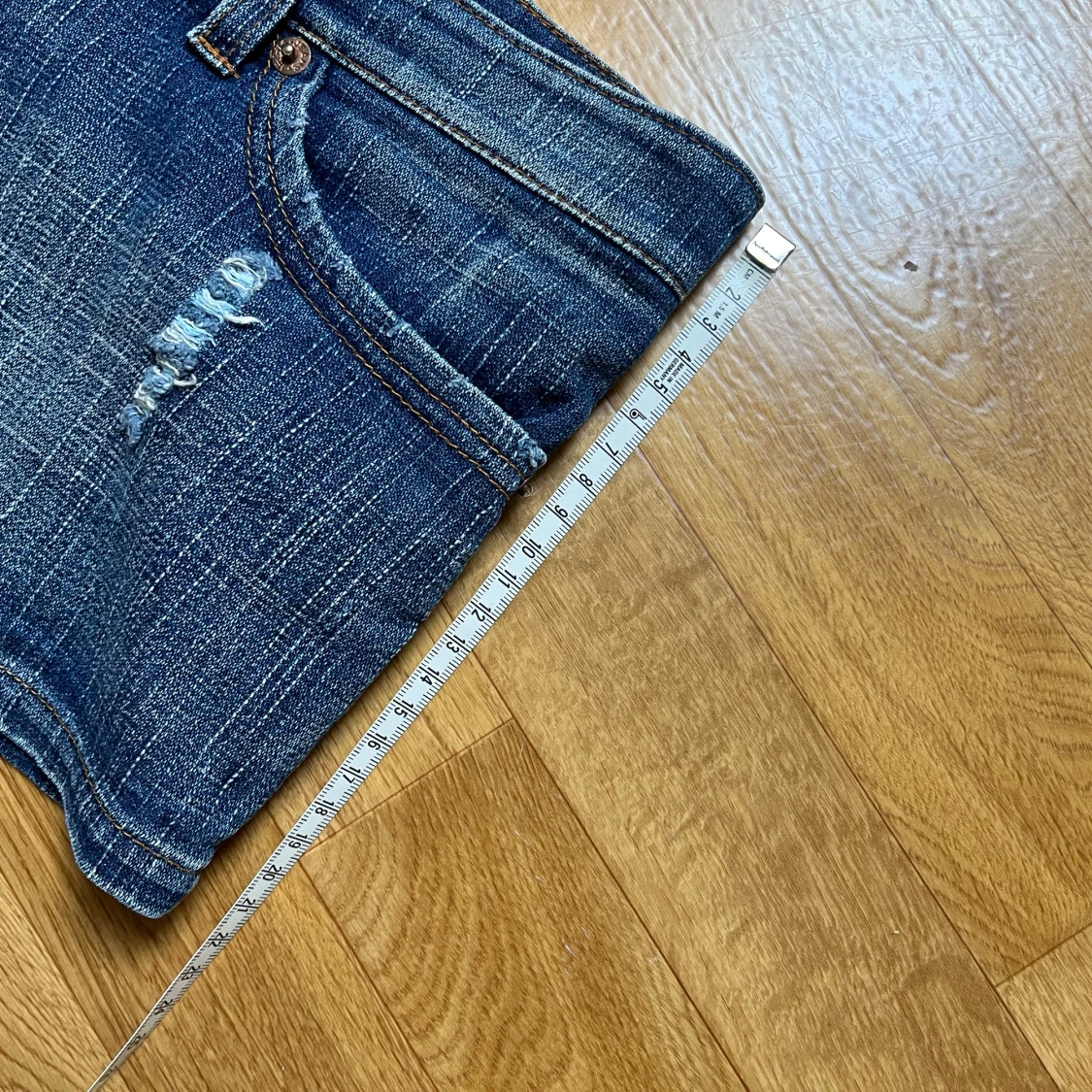 Blå jeansshorts - 3