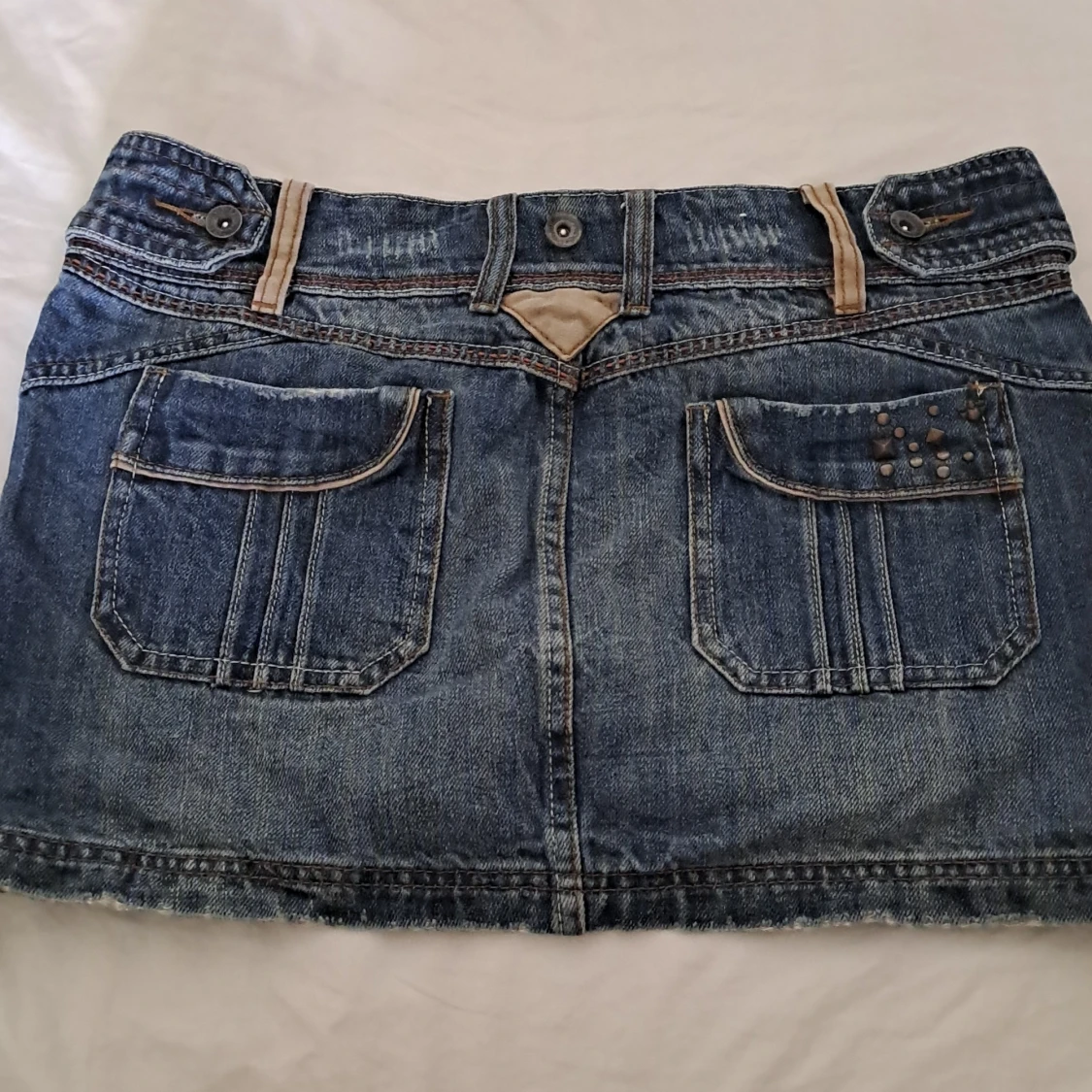 Mörkblå jeans tjol medel lång yk2 style - 1