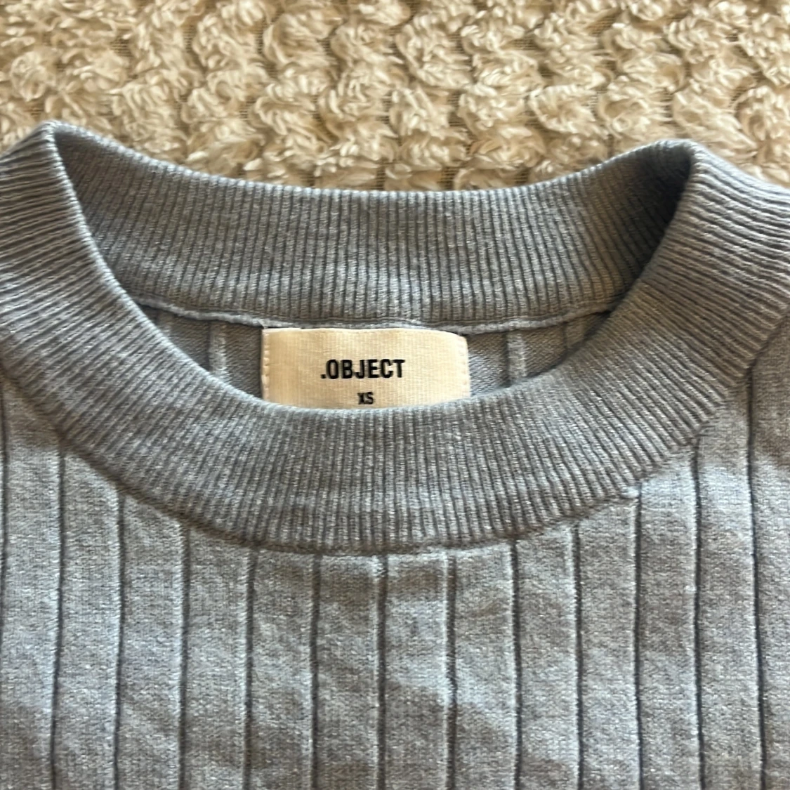 Ljusblå ribbad tröja från Object - 3