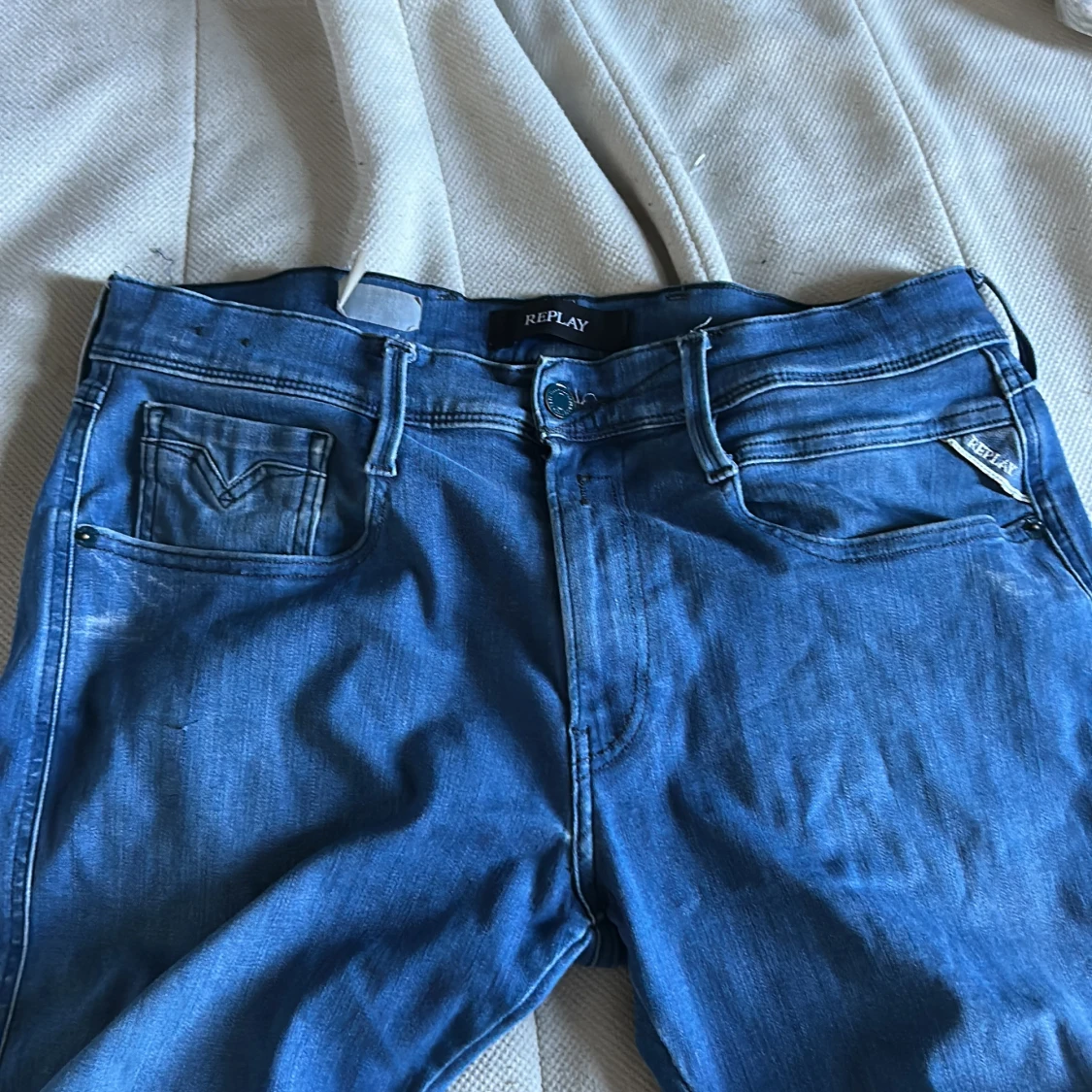 Replay blå jeans med raka ben - 2