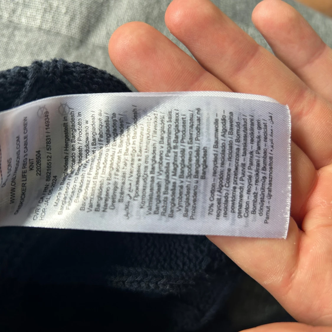 Mörkblå stickad tröja från Only & Sons - 3