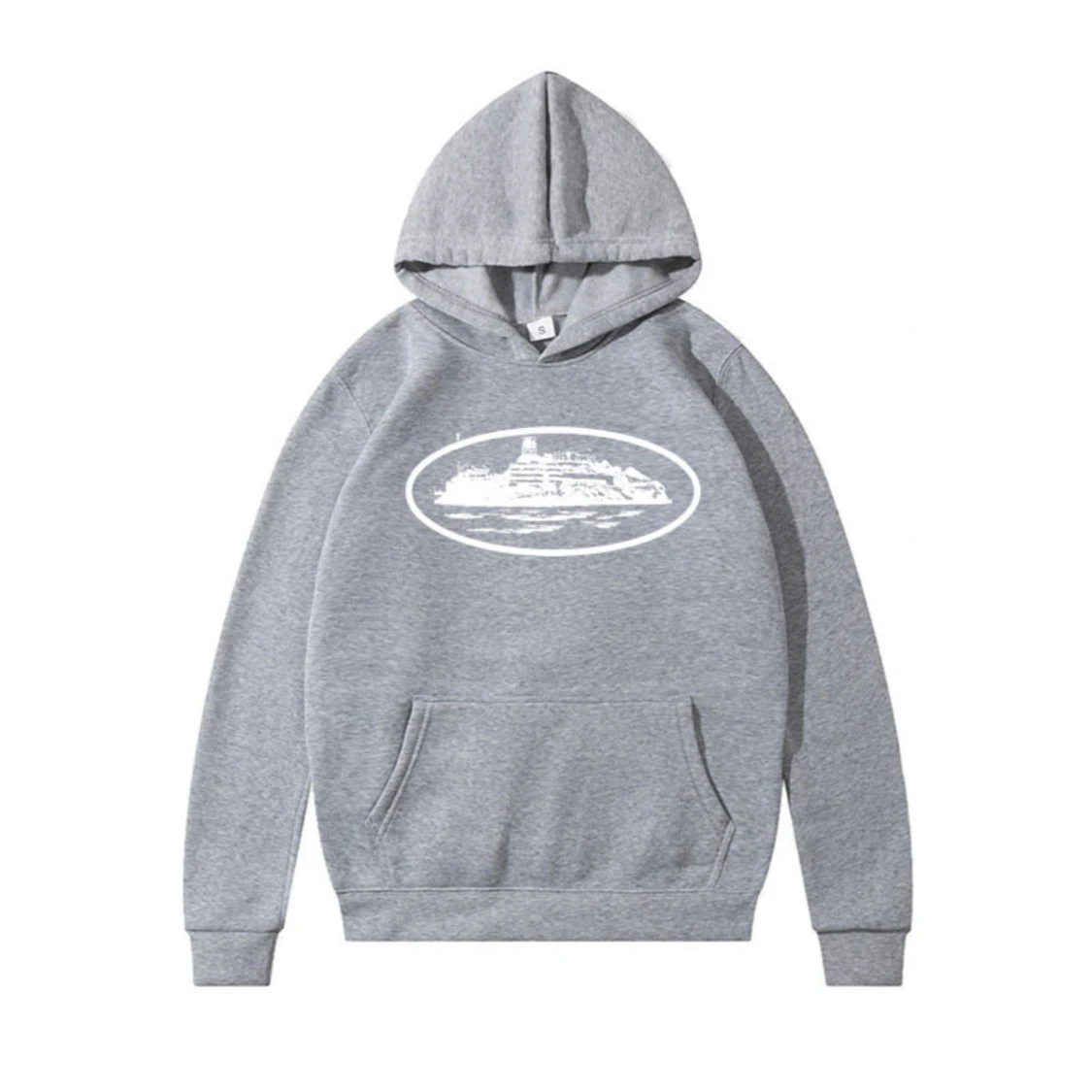 Grå Corteiz hoodie