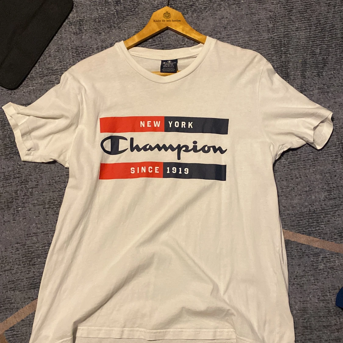 Vit Champion t-shirt med tryck