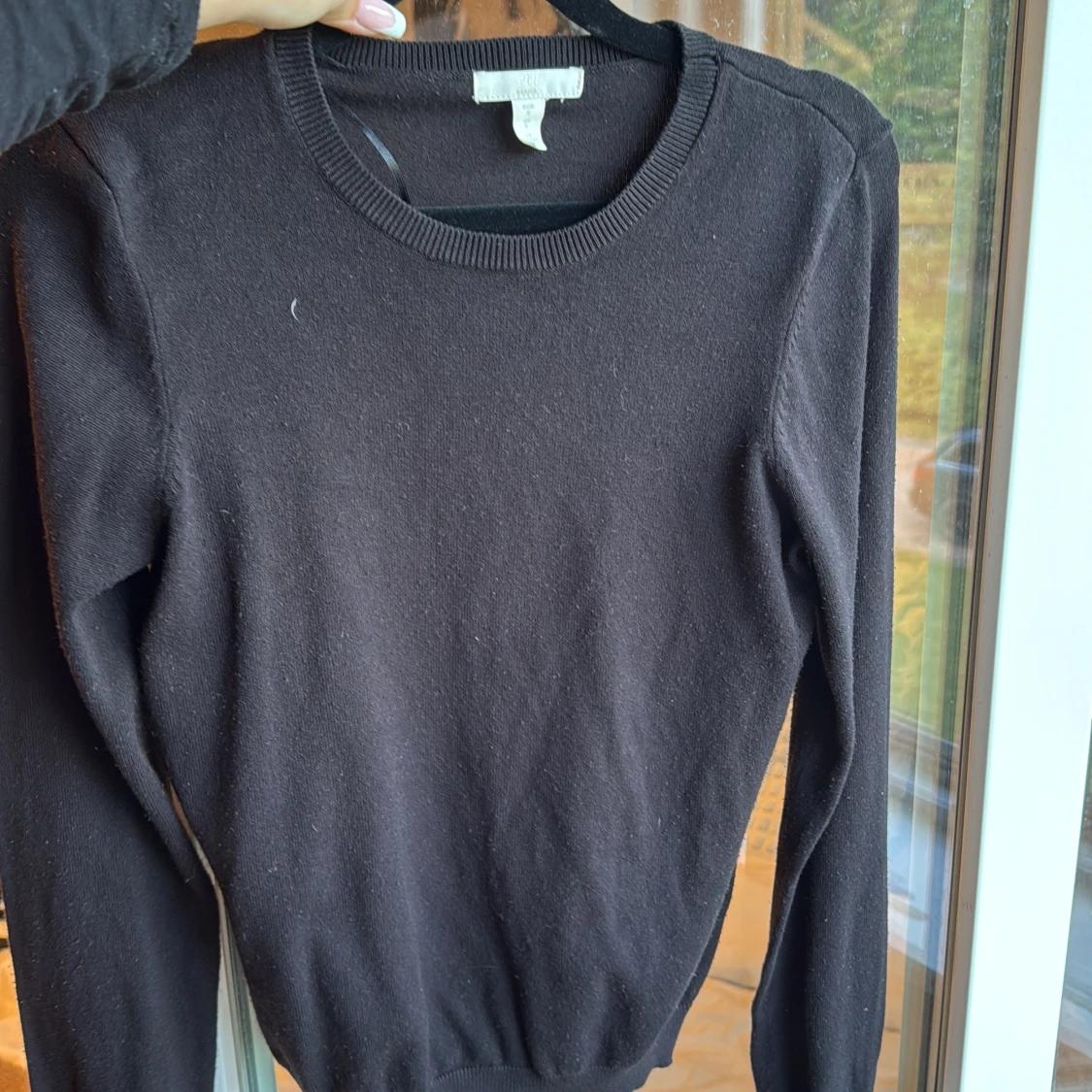 Svart stickad tröja från H&M Basics