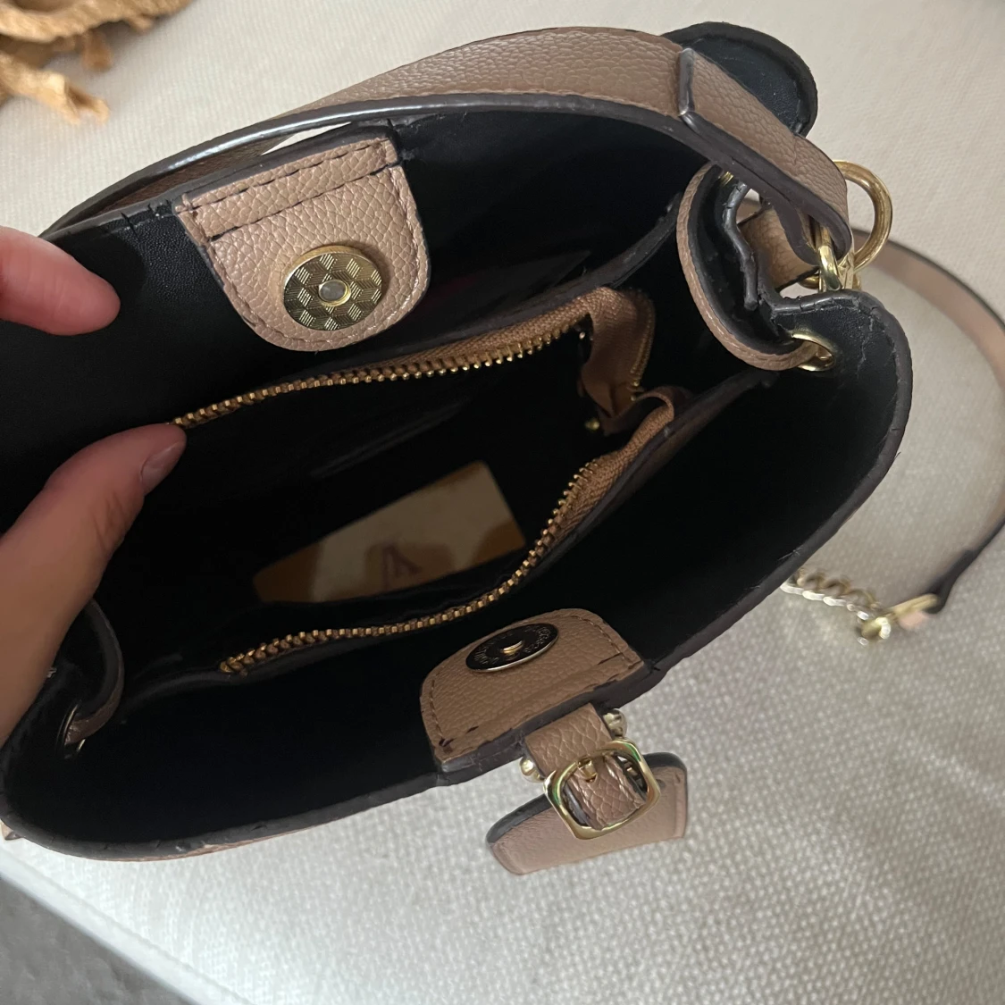 Beige axelväska - 3