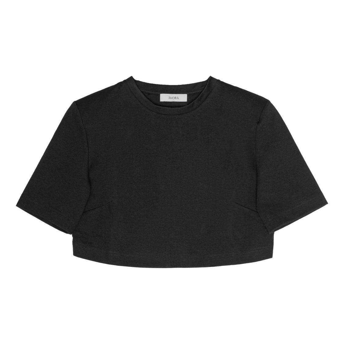 Svart croppad t-shirt från Avora - 1
