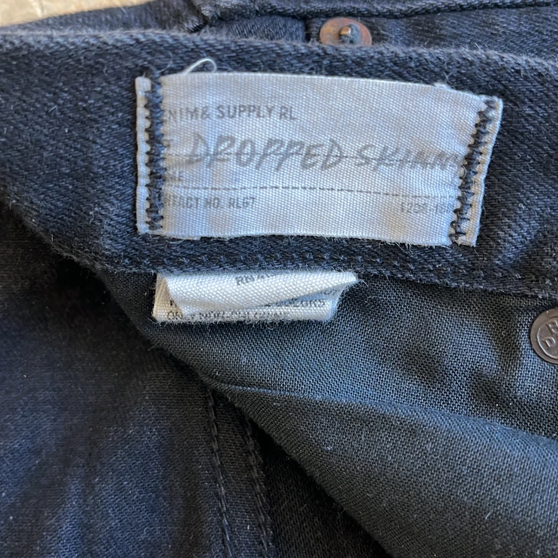 Mörkblå jeans Dropped Slim - 1
