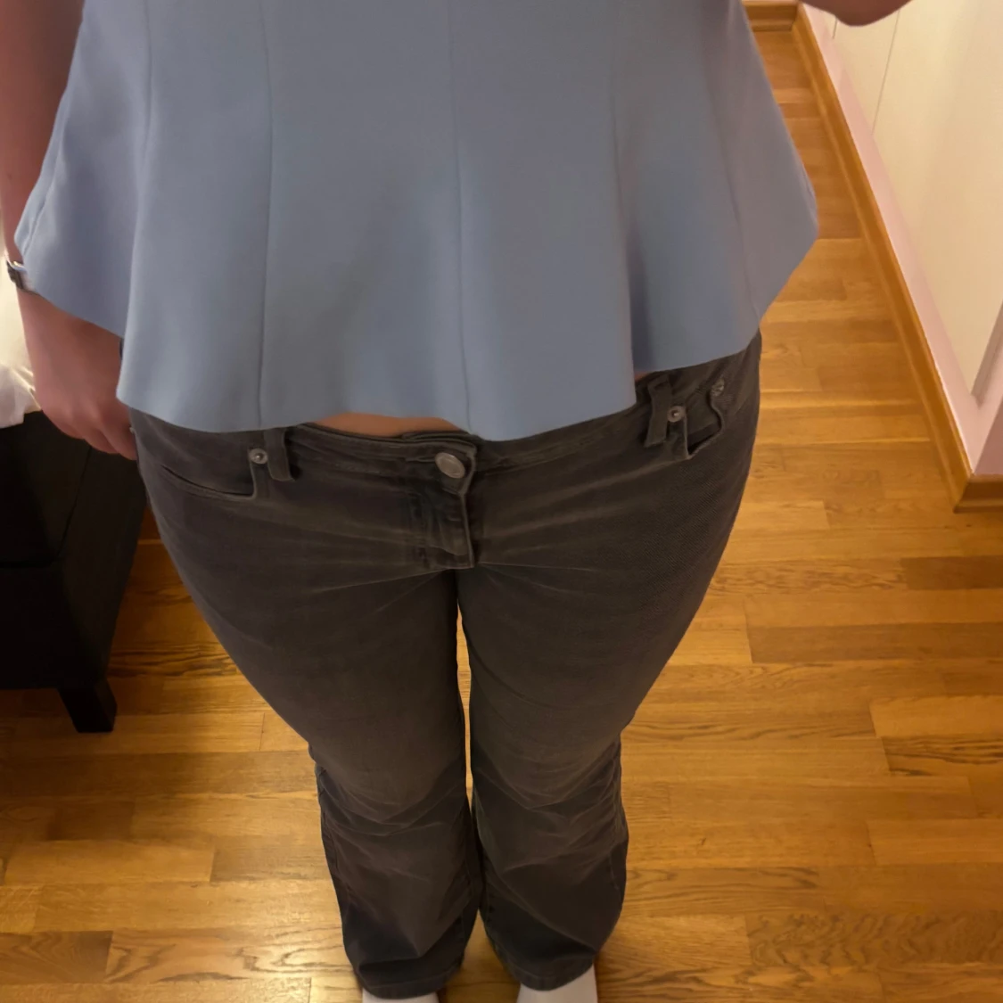 Grå bootcut jeans - 1