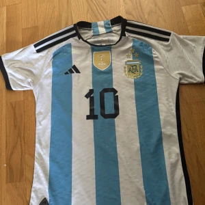 fotbollströja - Säljer en officiell Argentina landslagströja från Adidas med Messi och nummer 10 på ryggen.🪼
