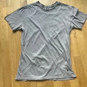 Grå t-shirt från Polo Ralph Lauren - Säljer en stilren grå t-shirt från Polo Ralph Lauren i slim fit-modell. T-shirten har korta ärmar och är tillverkad i mjuk bomull. Klassisk broderad logga i svart på framsidan. 