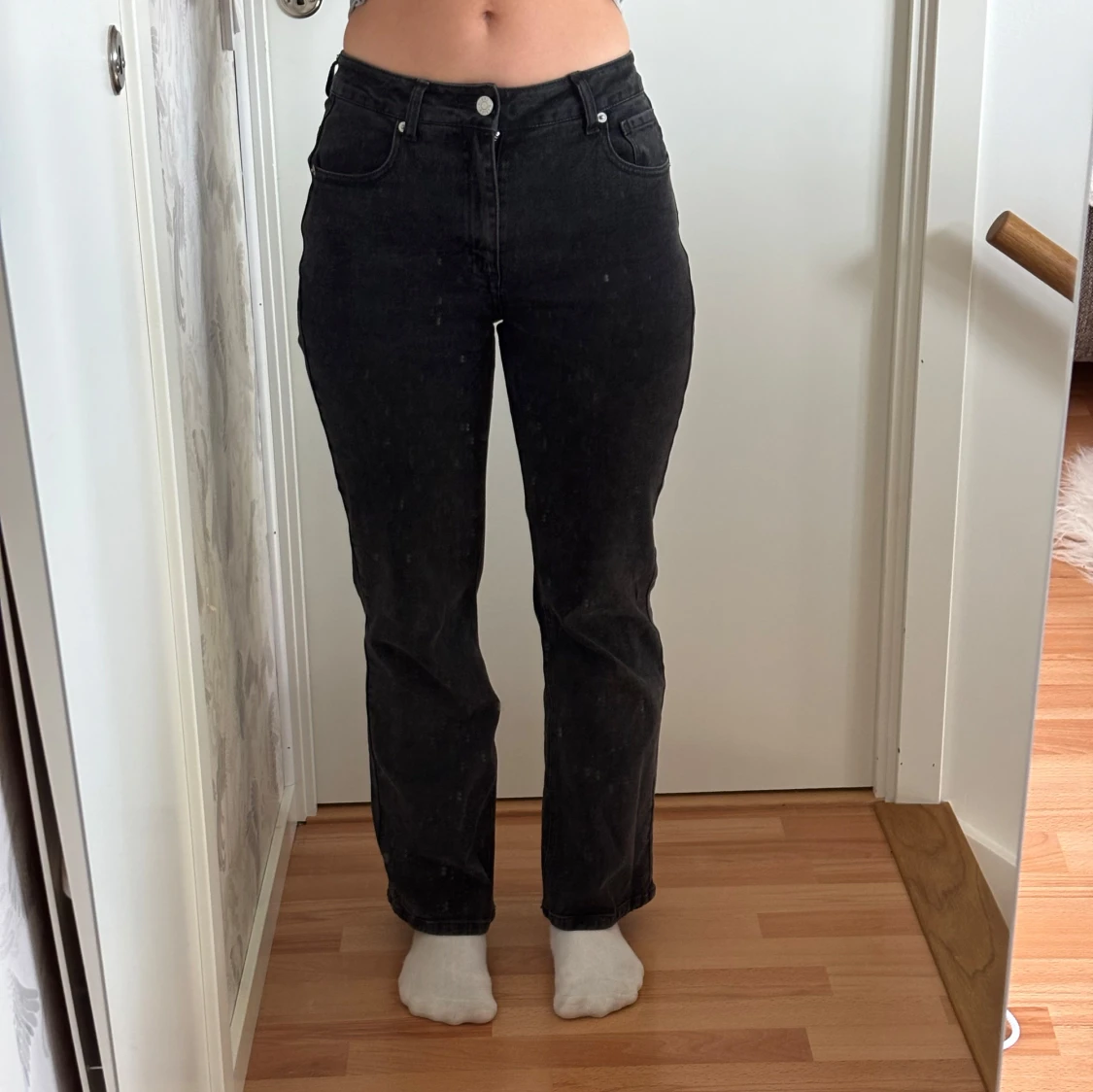 Svarta bootcut jeans - 1