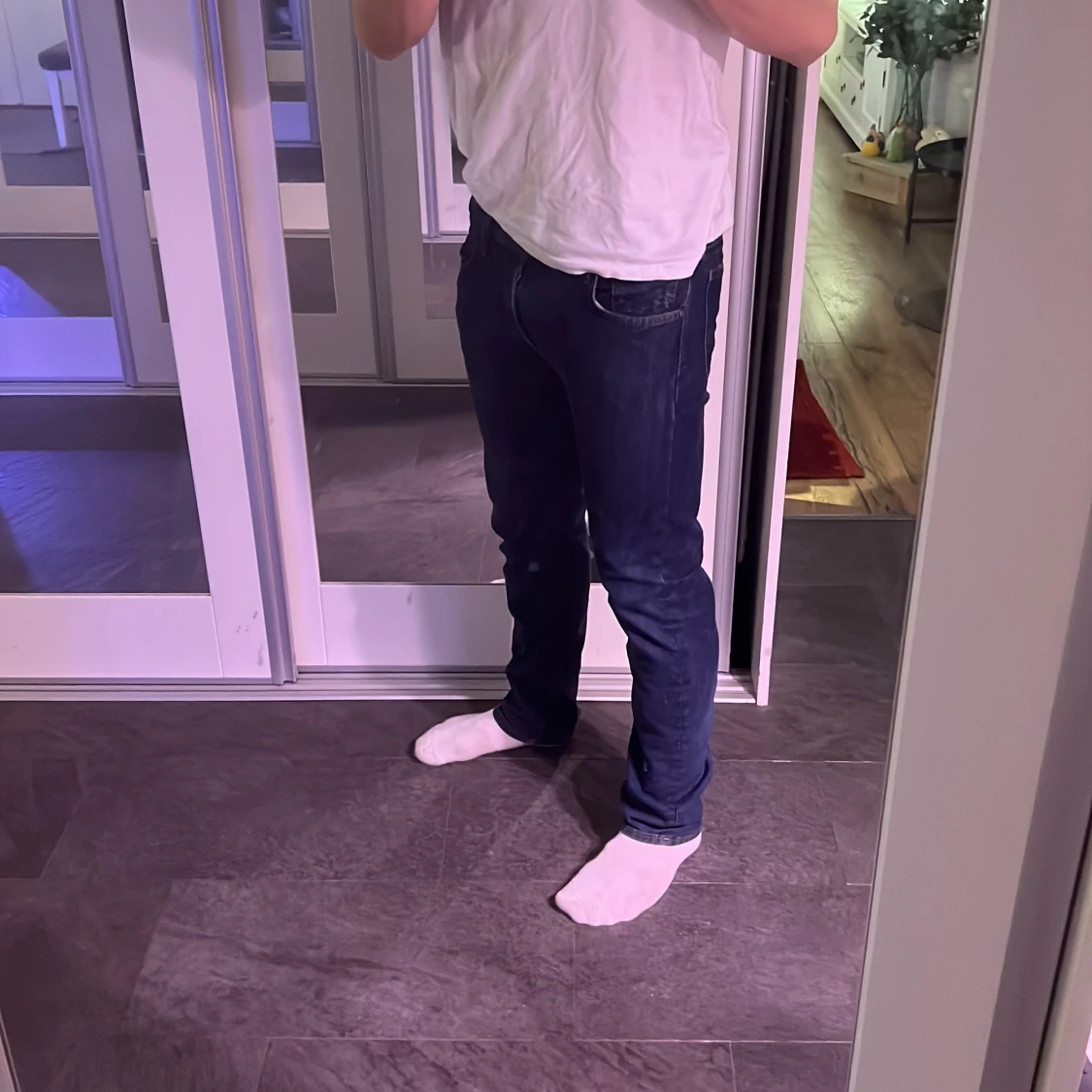 Mörkblå jeansbyxor från Lee - 2