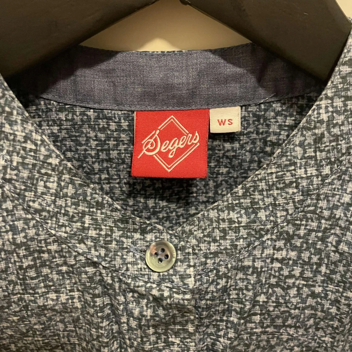 Mönstrad blå skjorta från Segers - 2