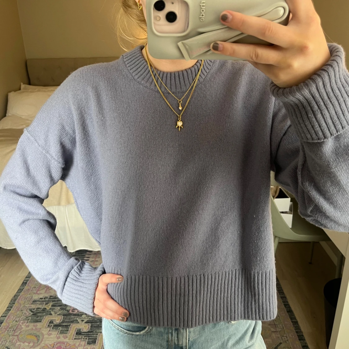 Ljuslila stickad tröja från Arket💜