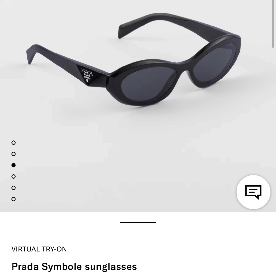 Svarta Prada Symbole solglasögon