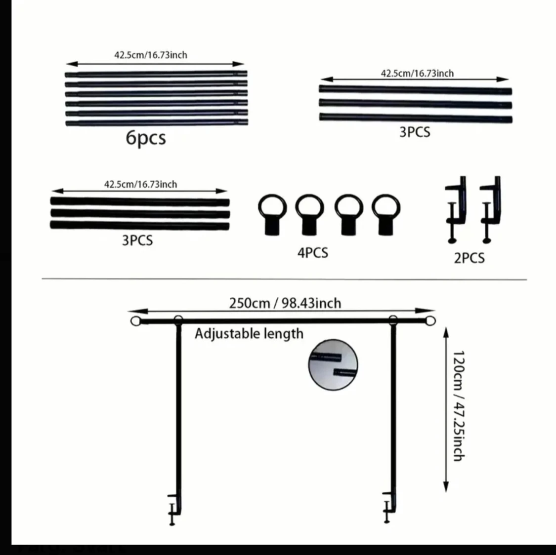 Svart backdropställning till fest - 3