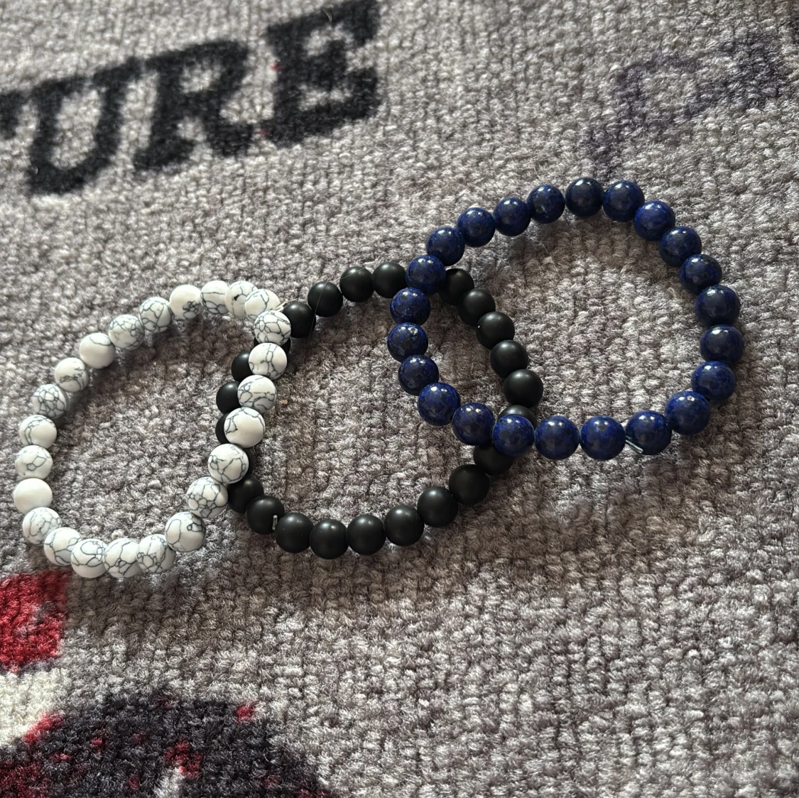 3-pack pärlarmband i olika färger