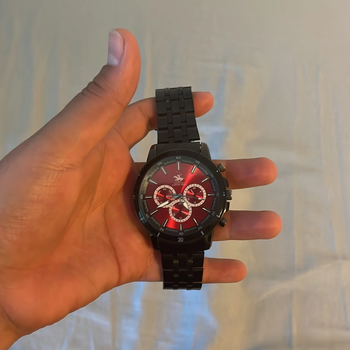 Svart och röd klocka G Sport Polo