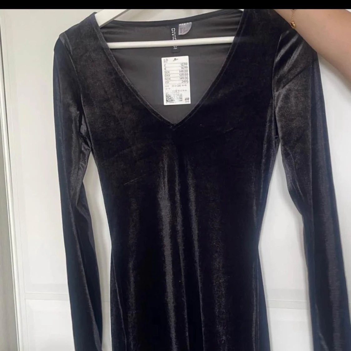 Svart sammetsklänning