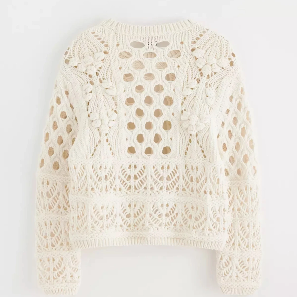 Vit stickad tröja från Lindex - 1