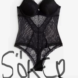 Svart spetsig korsett med blommönster - SÖKER DENNA SPEDS TOPP I STOLEK 75A/70A🥰