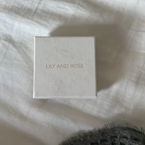 Lily and Rose örhängen med mintgrön pärla - Säljer ett par stilrena örhängen från Lily and Rose. De är i silverfärg med en rund, mintgrön pärla som hänger i en tunn cirkel. Perfekt för dig som gillar minimalistiska smycken med en touch av färg.