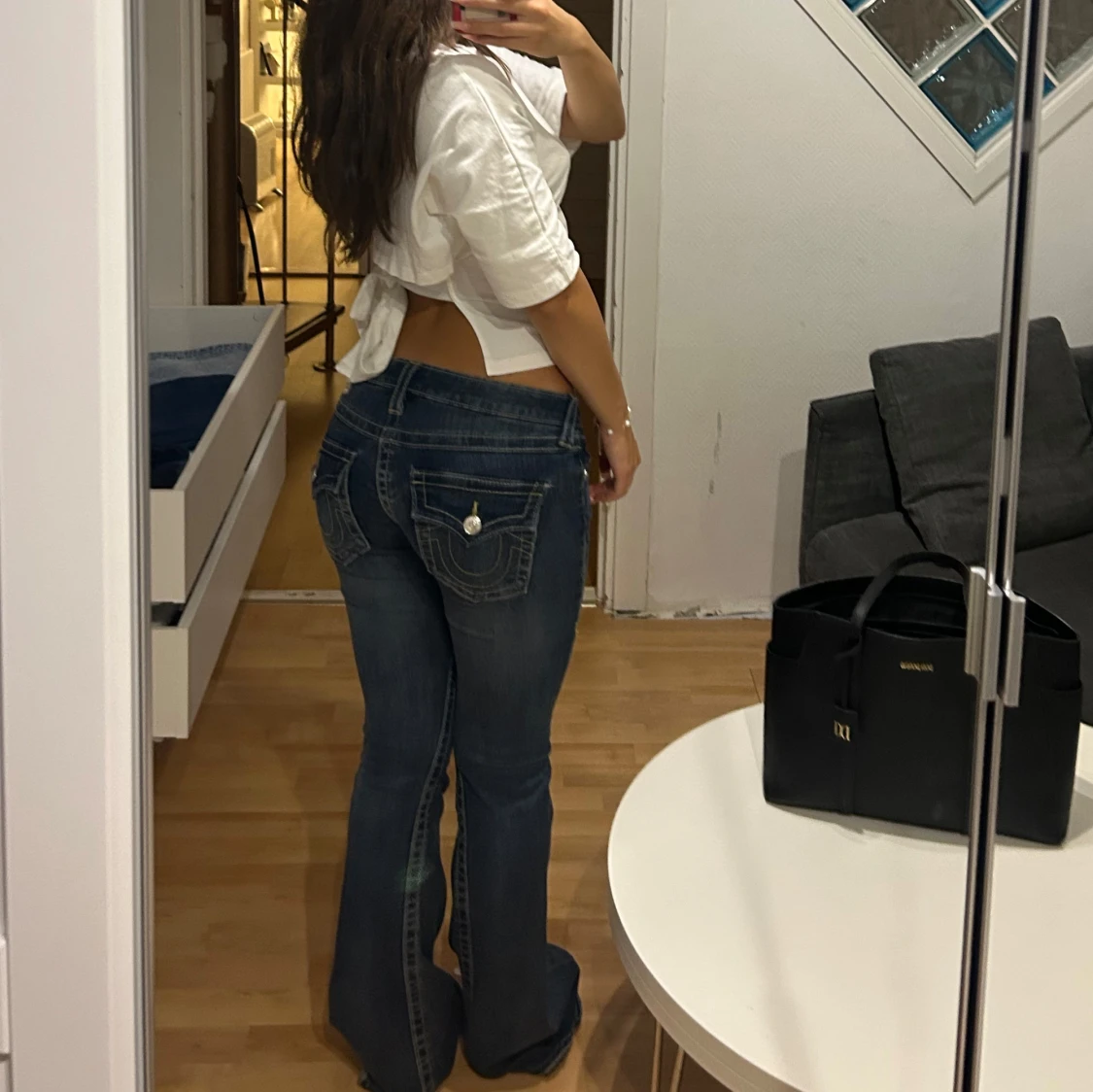 True Religion lågmidjade bootcut jeans - 2
