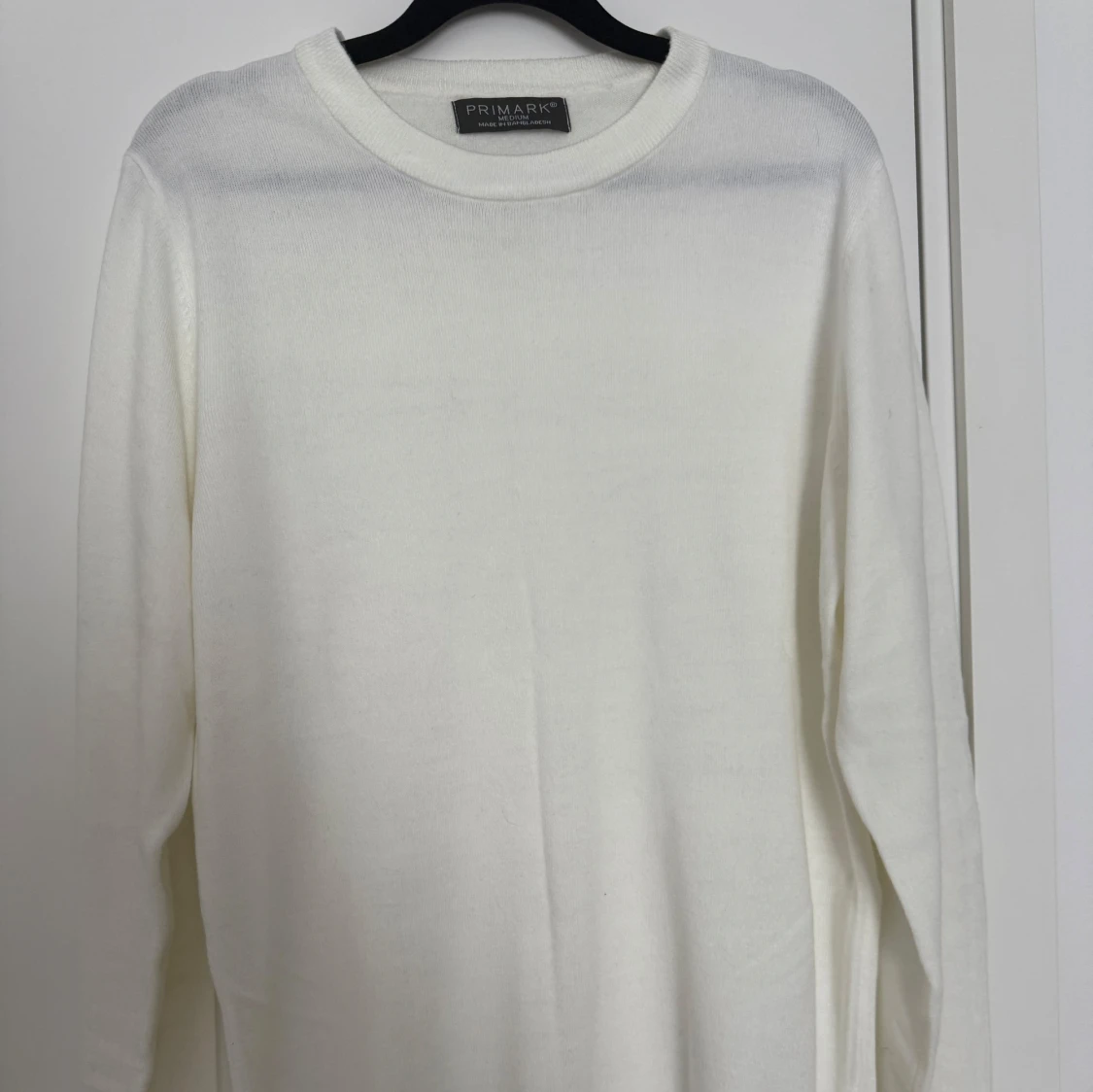 Vit stickad tröja str M - 2