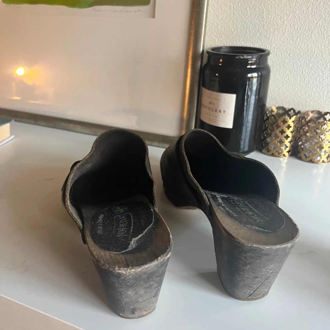 Bruna trätofflor från Moheda - 4