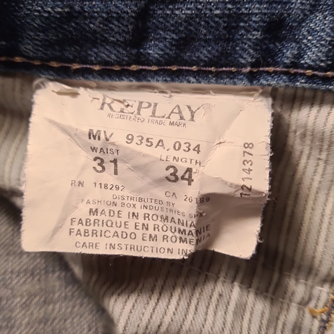 Blå Replay jeans straight fit 31/34 - 3