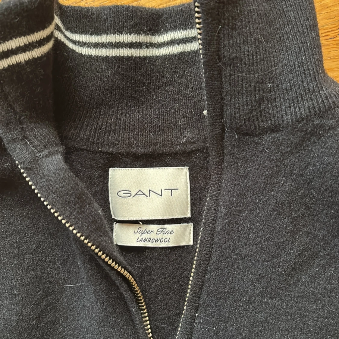 Svart half zip ulltröja från Gant - 2