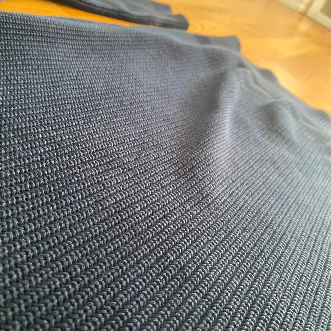 Marinblå stickad half zip-tröja Zara - 4