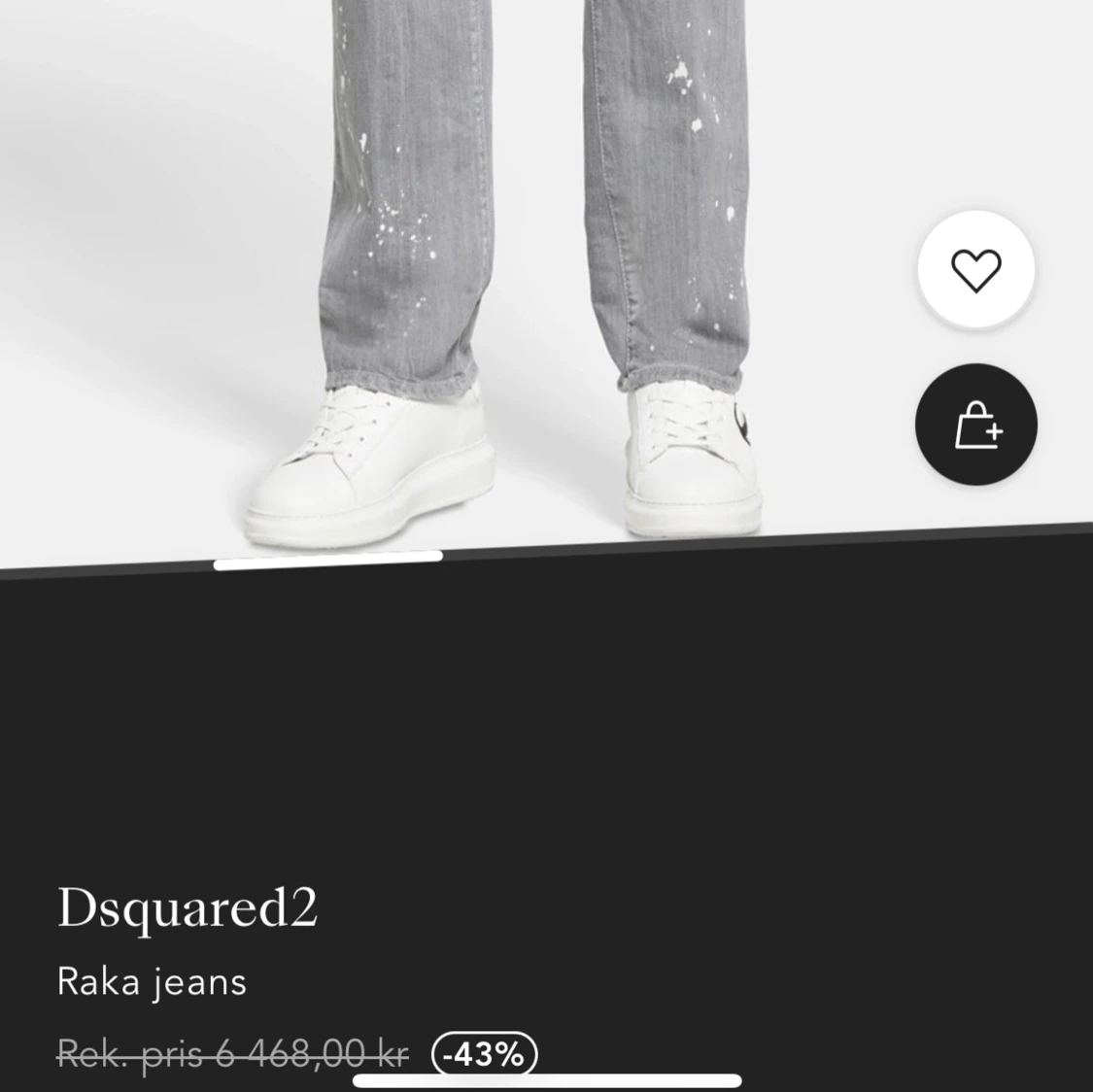 Grå Dsquared2 jeans med färgstänk - 2