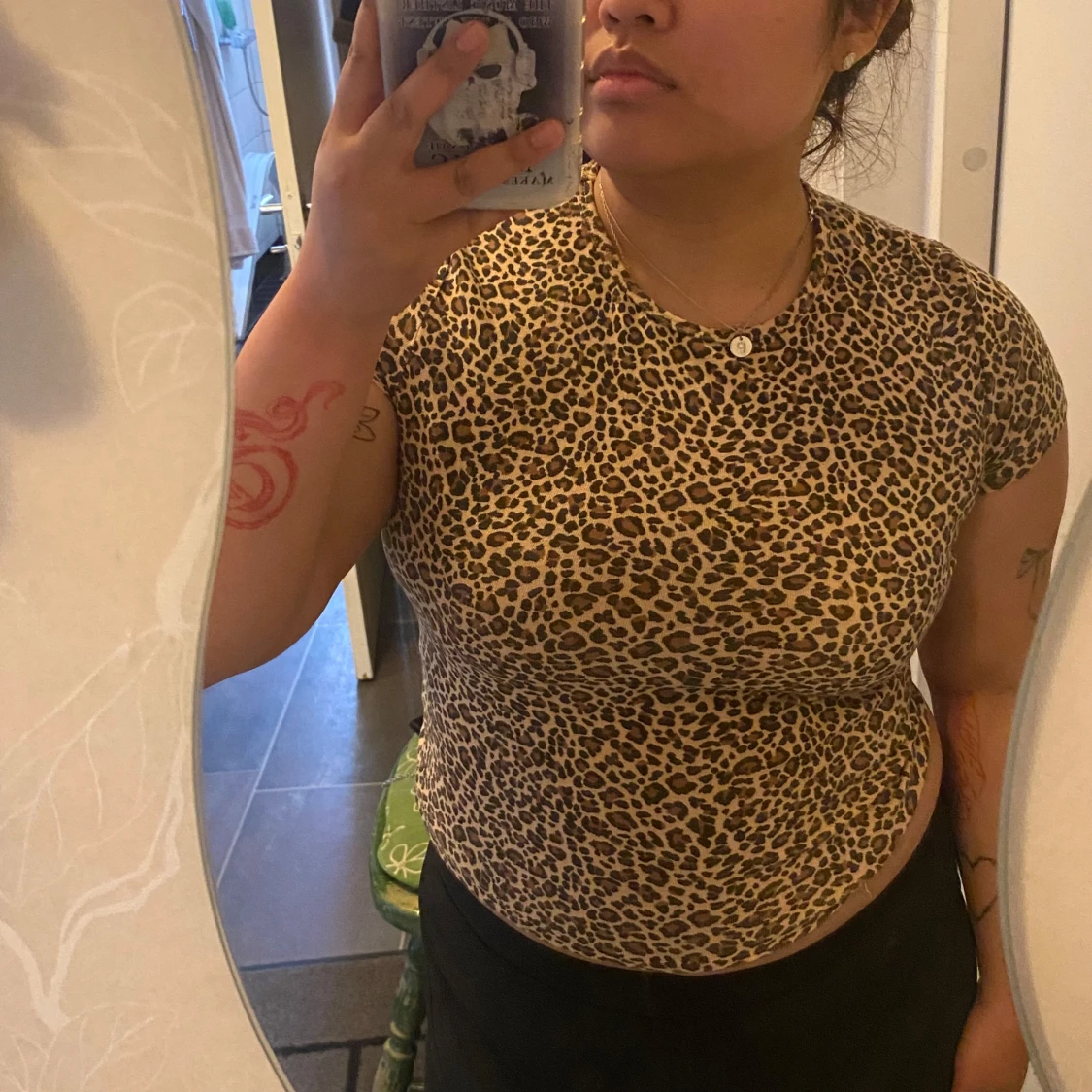 Leopardmönstrad topp från Bershka